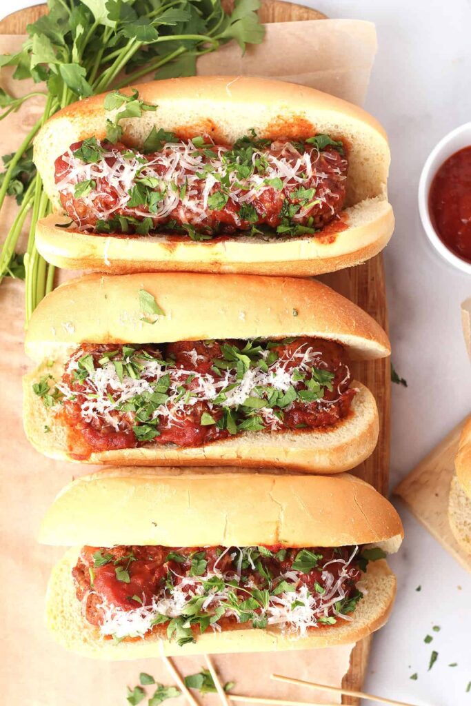 Vegan Meatball Subs with Cheese Sauce