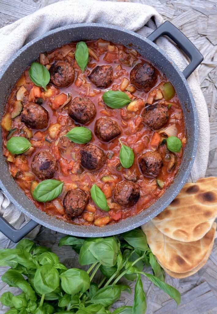 Middle Eastern Vegan Meatball Stew